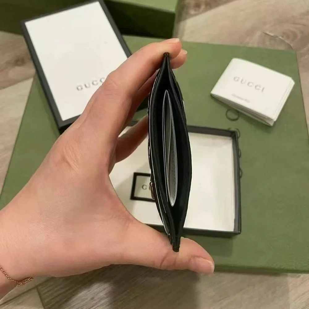 Authentic Gucci Tri Color Zumi Python Snake Skin Card Holder New in Box - Picture 3 of 3